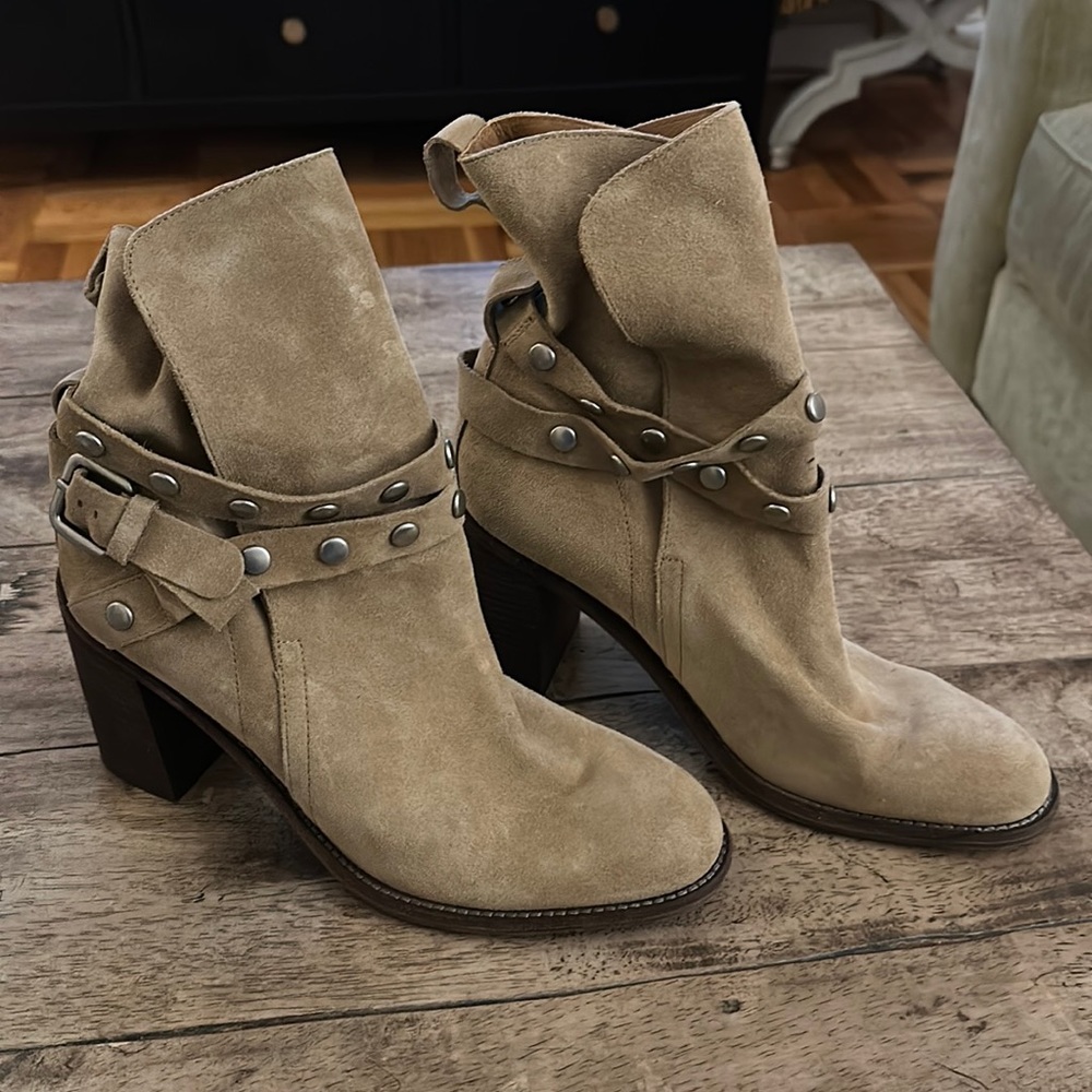 See by Chloe Suede Moto Ankle Boots